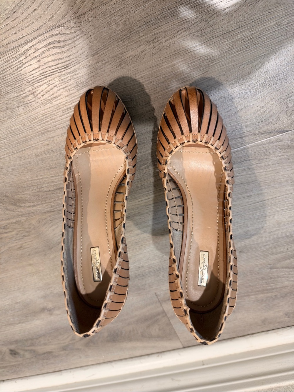 Report Signature Woven Tan Flats